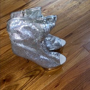 Sequins platform heels